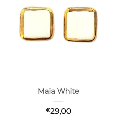 BOUCLES D'OREILLES MAIA BLANC